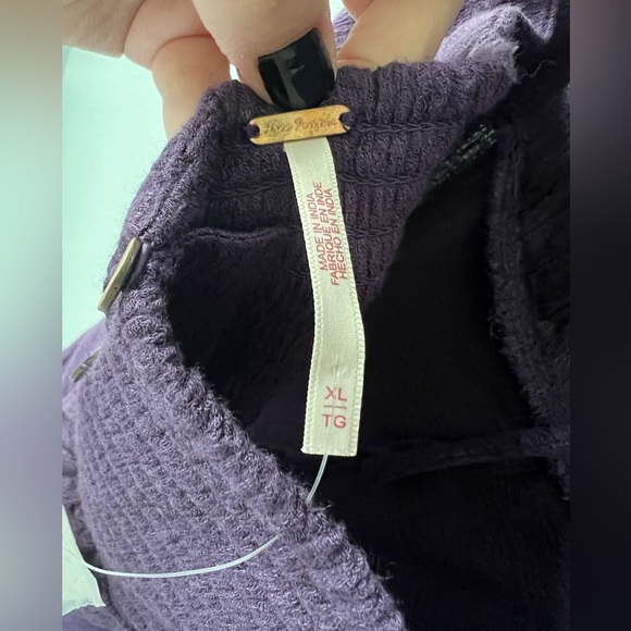 Free People purple Always Ready halter neck wide leg jumpsuit Women’s Sz XL NWT - Picture 8 of 9